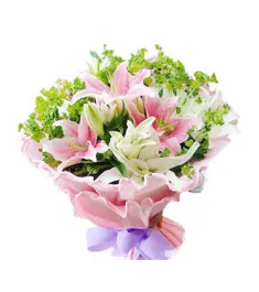 White & Pink lilies to philippines