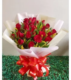 24 Red Roses in Bouquet