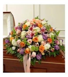 Exotic Flowers Casket Spray  Send to Philippines