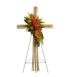 Exotic Bamboo Cross Standing Spray  Send to Philippines