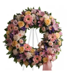 Soft Delicate Shades Wreath  Send to Philippines