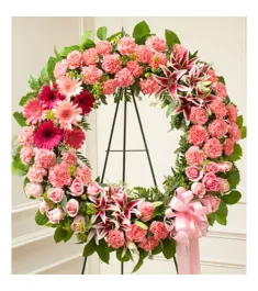 Chic Pink Wreath  Send to Philippines