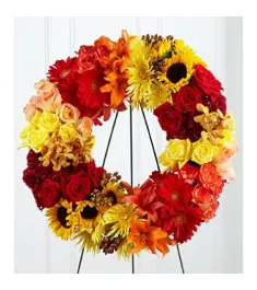 Blazing Blooms Wreath  Send to Philippines