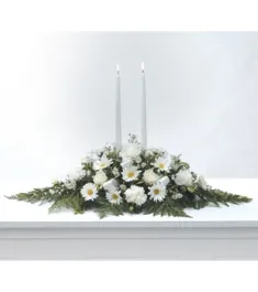 Peaceful White Centre Piece  Send to Philippines