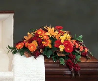 Autumn Flowers Casket Spray  Send to Philippines