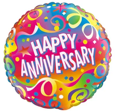 One Anniversary Mylar Balloon