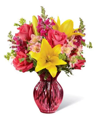 pink roses lilies with mix flowers to philippines