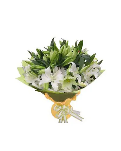 12 White lilies